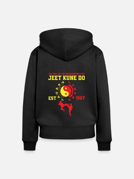 Jeet Kune Do Geschenk - Frauen Premium Bio Zip Hoodie - Schwarz