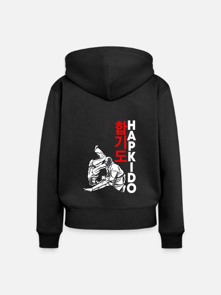 Hapkido - Frauen Premium Bio Zip Hoodie - Schwarz