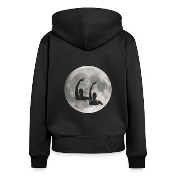 Natation synchronisée - Sweat à capuche zippé Premium bio Femme - noir - Dos - Julia (174cm)
