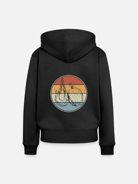 Drachenfrucht - Frauen Premium Bio Zip Hoodie - Schwarz