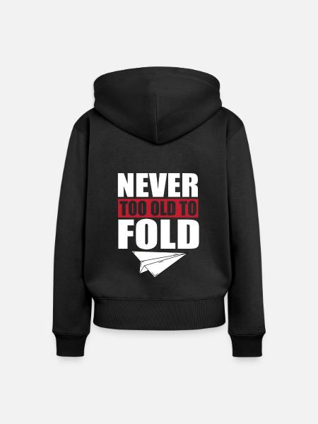 Papierflieger Falten - Frauen Premium Bio Zip Hoodie - Schwarz
