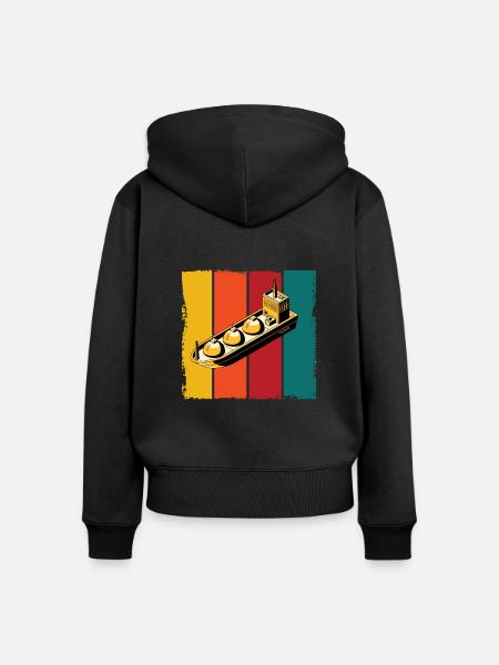 LNG Tanker - Frauen Premium Bio Zip Hoodie - Schwarz