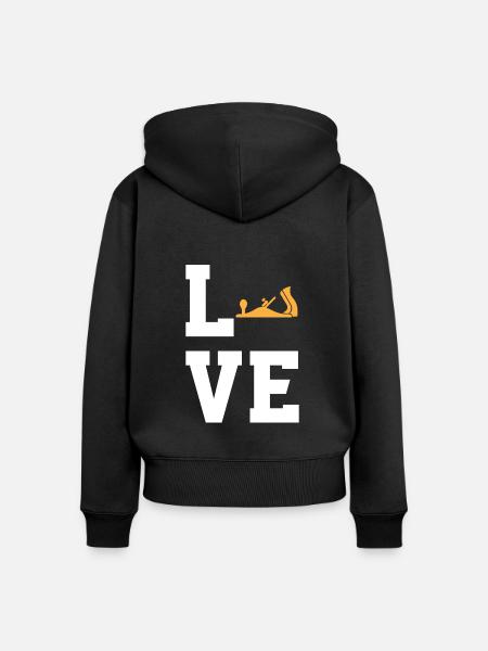 Hobel - Frauen Premium Bio Zip Hoodie - Schwarz