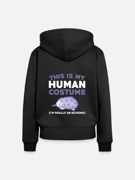 Pavian - Frauen Premium Bio Zip Hoodie - Schwarz