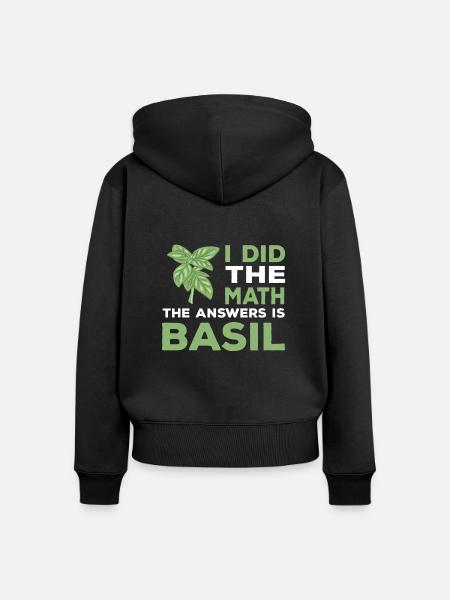 Lustiges Basilikum Design - Frauen Premium Bio Zip Hoodie - Schwarz