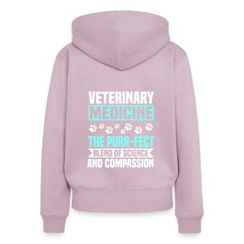 Veterinary medicine - Women's Premium Organic Zip Hoodie - dusky pink - Back - Julia (174cm)