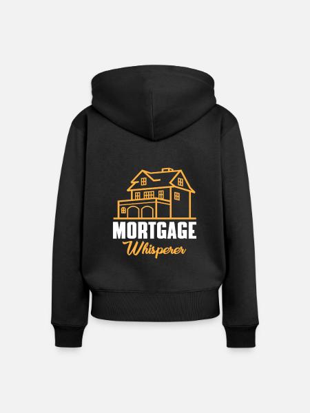Lustiger Hypotheken Flüsterer - Frauen Premium Bio Zip Hoodie - Schwarz