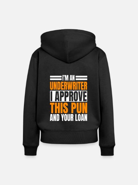 Lustiges Risikoprüfer Wortspiel - Frauen Premium Bio Zip Hoodie - Schwarz