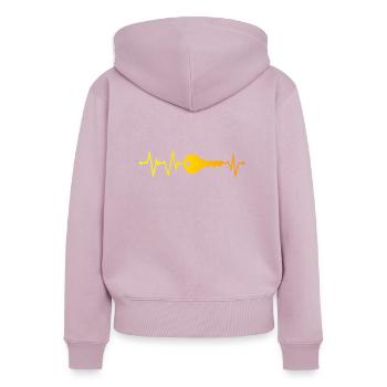 Key heartbeat - Women's Premium Organic Zip Hoodie - dusky pink - Back - Julia (174cm)
