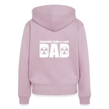 Radiologieassistent Papa - Frauen Premium Bio Zip Hoodie - Altrosa - Hinten - Julia (174cm)