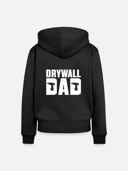 Trockenbau Papa - Frauen Premium Bio Zip Hoodie - Schwarz
