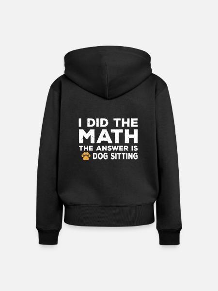Hundesitting Spruch - Frauen Premium Bio Zip Hoodie - Schwarz