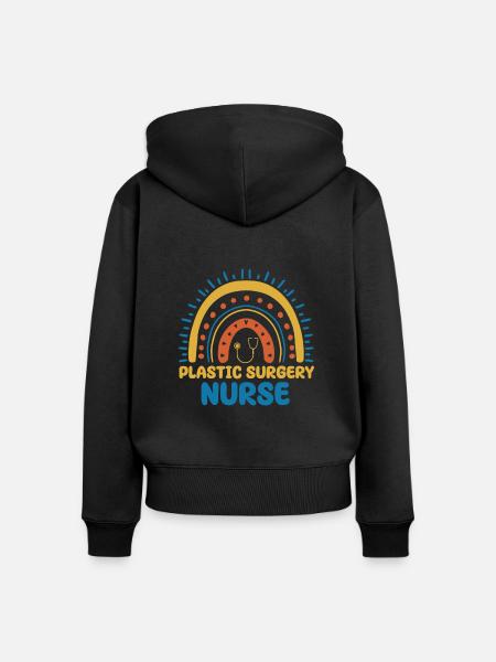 Plastische Chirurgie Krankenschwester - Frauen Premium Bio Zip Hoodie - Schwarz