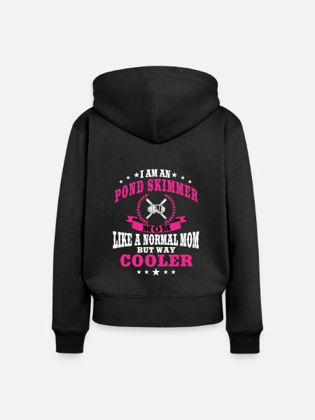Pond Skimmer Mama - Frauen Premium Bio Zip Hoodie - Schwarz