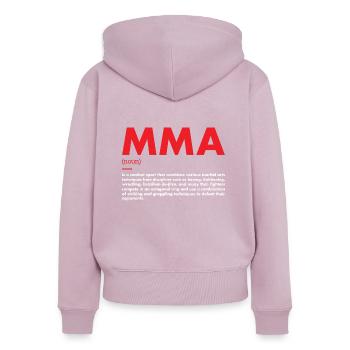 Sport Definition MMA - Frauen Premium Bio Zip Hoodie - Altrosa - Hinten - Julia (174cm)