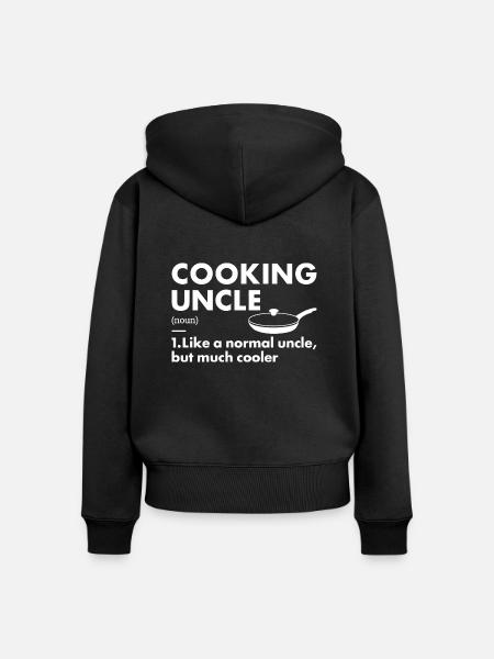 Cook Uncle Definition Cooking - Frauen Premium Bio Zip Hoodie - Schwarz