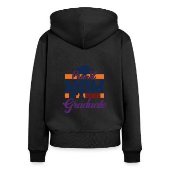 Stolze Mutter eines Absolventen 2022 - Abschlussgeschenke - Frauen Premium Bio Zip Hoodie - Schwarz - Hinten - Julia (174cm)