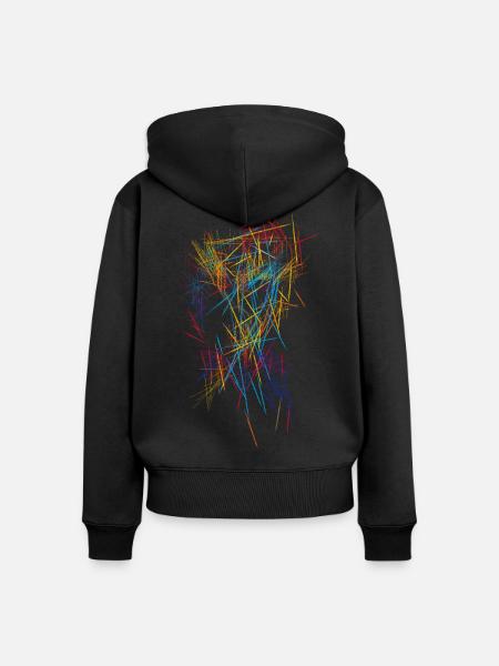 Abstrakt - Frauen Premium Bio Zip Hoodie - Schwarz