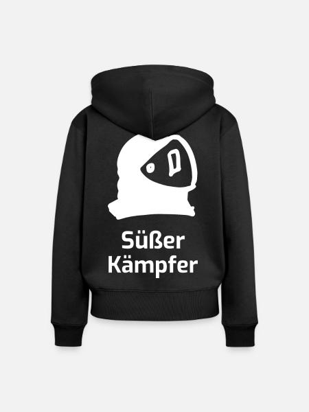 Kampfer - Frauen Premium Bio Zip Hoodie - Schwarz