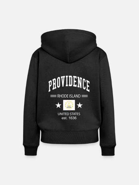 Providence - Frauen Premium Bio Zip Hoodie - Schwarz