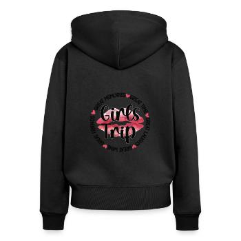 Mädelsurlaub Mädelstrip Urlaub Mädels-Wochenende - Frauen Premium Bio Zip Hoodie - Schwarz - Hinten - Julia (174cm)