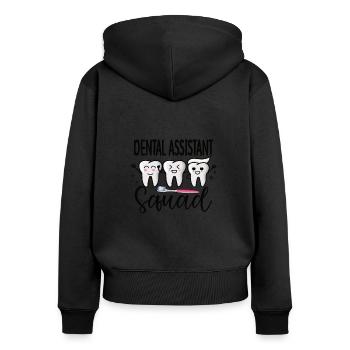 Dental Assistant Team Dental Assistants - Women's Premium Organic Zip Hoodie - black - Back - Julia (174cm)