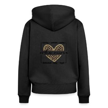 Orthopädische Krankenschwester Orthopädie Pfleger - Frauen Premium Bio Zip Hoodie - Schwarz - Hinten - Julia (174cm)