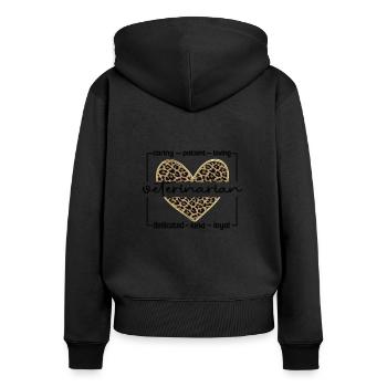 Tierarzt Veterinärmediziner Tiermediziner Arzt - Frauen Premium Bio Zip Hoodie - Schwarz - Hinten - Julia (174cm)