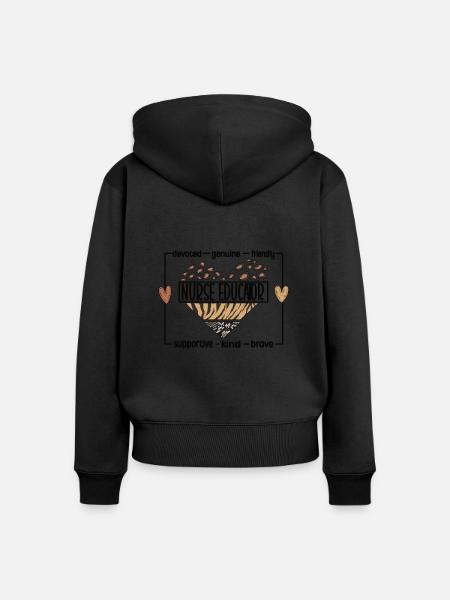 Ausbildner Krankenschwester Krankenpflege Lehrende - Frauen Premium Bio Zip Hoodie - Schwarz