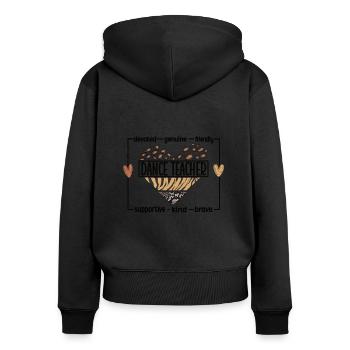 Tanzlehrer Anerkennung Tanzlehrerin Tanzunterricht - Frauen Premium Bio Zip Hoodie - Schwarz - Hinten - Julia (174cm)