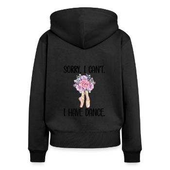 Cadeau de danseuse de ballet ballerine danseuse de ballet - Sweat à capuche zippé Premium bio Femme - noir - Dos - Julia (174cm)
