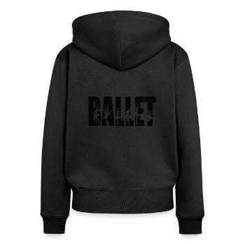 Cadeau de danseuse de ballet ballerine danseuse de ballet - Sweat à capuche zippé Premium bio Femme - noir - Dos - Julia (174cm)