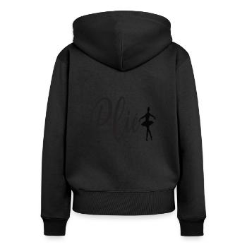 Balletttänzerin Ballerina Balletttanz Tänzerin - Frauen Premium Bio Zip Hoodie - Schwarz - Hinten - Julia (174cm)