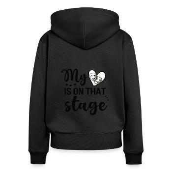 Meilleur Théâtre Mama Théâtre Acteur Mère - Sweat à capuche zippé Premium bio Femme - noir - Dos - Julia (174cm)