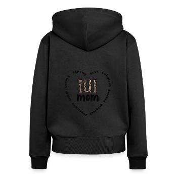 IUI Mama Intrauterine Insemination IUI Mother - Women's Premium Organic Zip Hoodie - black - Back - Julia (174cm)