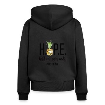 IUI Mama Intrauterine Insemination Mother Gift - Women's Premium Organic Zip Hoodie - black - Back - Julia (174cm)