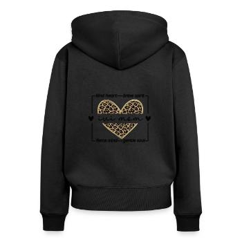 Proud IUI Mama IUI Intrauterine Insemination Mama - Women's Premium Organic Zip Hoodie - black - Back - Julia (174cm)