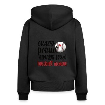 Memaw Grand-mère du joueur de baseball Baseball Memaw - Sweat à capuche zippé Premium bio Femme - noir - Dos - Julia (174cm)