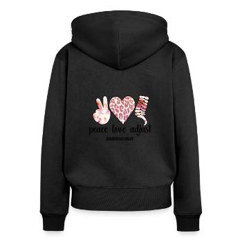 Chiropraktiker Chiropraktik Bester Chiropraktiker - Frauen Premium Bio Zip Hoodie - Schwarz - Hinten - Julia (174cm)