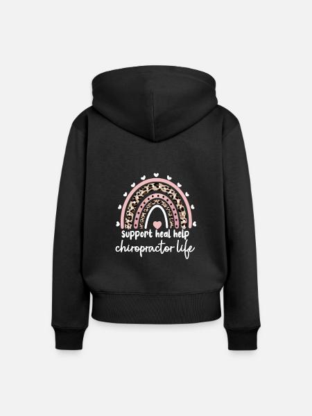 Chiropraktiker Chiropraktik Bester Chiropraktiker - Frauen Premium Bio Zip Hoodie - Schwarz