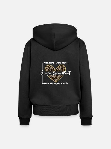 Chiropraktischer Assistent Chiropraktik-Assistent - Frauen Premium Bio Zip Hoodie - Schwarz