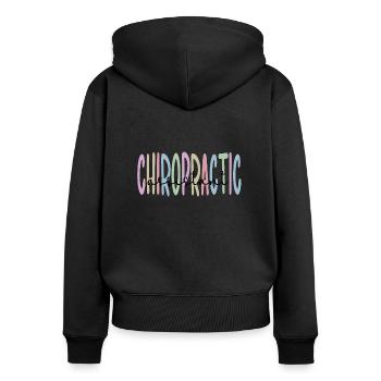 Chiropraktischer Assistent Chiropraktik-Assistent - Frauen Premium Bio Zip Hoodie - Schwarz - Hinten - Julia (174cm)