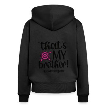 Archery Sister Archer Sister - Women's Premium Organic Zip Hoodie - black - Back - Julia (174cm)