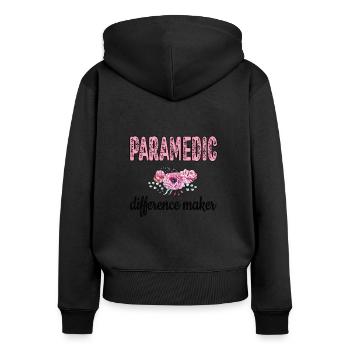 Notfallsanitäter Paramedic Rettungskraft Sanitäter - Women's Premium Organic Zip Hoodie - black - Back - Julia (174cm)