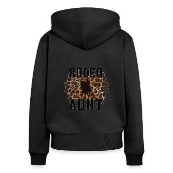 Rodeo Tante Beste Rodeo-Reiter Tante Geschenk - Frauen Premium Bio Zip Hoodie - Schwarz - Hinten - Julia (174cm)