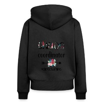 Bester Direktor Wertschätzung Direktor Geschenk - Frauen Premium Bio Zip Hoodie - Schwarz - Hinten - Julia (174cm)