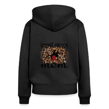 Barrel Racing Mère Cadeau Barrel Racing Mama - Sweat à capuche zippé Premium bio Femme - noir - Dos - Julia (174cm)