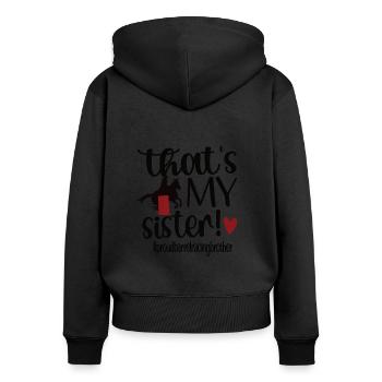 Barrel Racing Brother Best Barrel Racing Brother - Women's Premium Organic Zip Hoodie - black - Back - Julia (174cm)