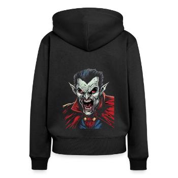 Monster Monster Demon Devil Vampire Guhl Zombie - Women's Premium Organic Zip Hoodie - black - Back - Julia (174cm)
