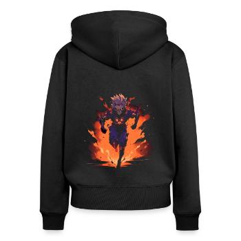 Monster Monster Demon Devil Vampire Guhl Zombie - Women's Premium Organic Zip Hoodie - black - Back - Julia (174cm)